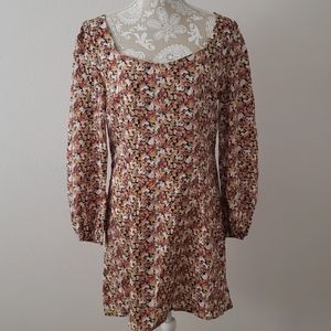 Shein Floral Long Sleeve Dress L